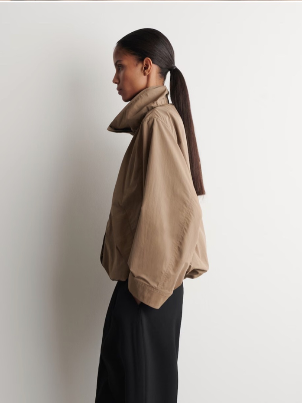 (Sold Out Online) COS NYLON MOCK-NECK JACKET